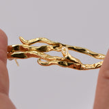 Edera - Pendientes colgantes XL chapados en oro