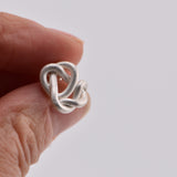 Ravel Mini - pendientes de plata mate