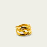 Edera - Anillo de plata dorada