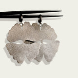 Pendientes Garden Ginkgo Blanco Mate