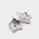 Flower Pearls - pendientes colgantes de plata