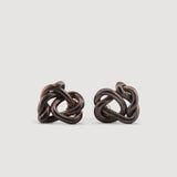 Ravel Mini - pendientes de plata oxidada