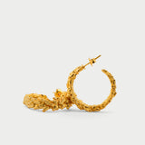 Betula - pendientes redondos chapados en oro
