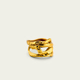 Edera - Anillo de plata dorada