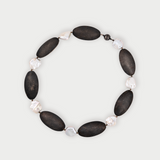Collar Ovalis Negro Perla