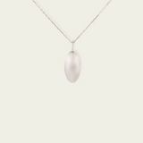 Collar Ovalis Grande Mate con cadena
