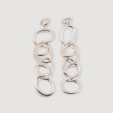 Ravel Long - pendientes de plata mate
