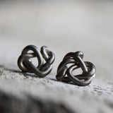 Ravel Mini - pendientes de plata oxidada