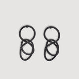 Ravel XL - pendientes de plata oxidada