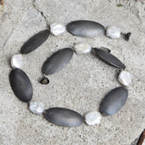 Collar Ovalis Negro Perla