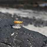 Betula - Anillo de plata dorada