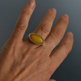 Anillo Minimal Ambar Amarillo