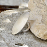 Mule – matte silver ring