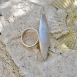 Mule – matte silver ring