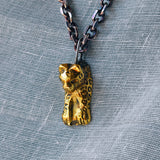 Collar Faun Dorado con cadena oxidada
