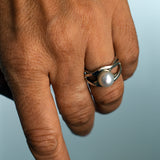 Copernicus Pearl - Anillo de plata de ley con perla