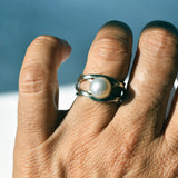 Copernicus Pearl - Anillo de plata de ley con perla