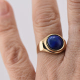 Signets - Anillo de oro con piedra lapislázuli