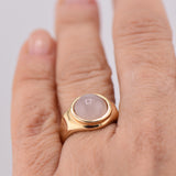 Signets - Anillo de oro con cuarzo rosa
