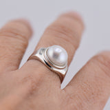 Signets - Anillo de plata de ley con perla natural cultivada