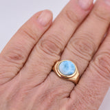 Signets - Anillo de oro con piedra larimar