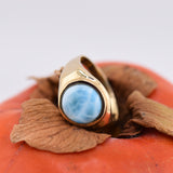 Signets - Anillo de oro con piedra larimar