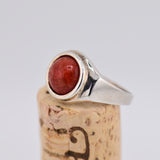 Signets - Anillo de plata con raíz de coral