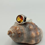 Signets - Anillo de plata con circonita naranja