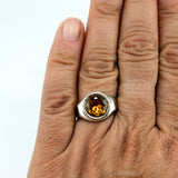 Signets - Anillo de plata con circonita naranja