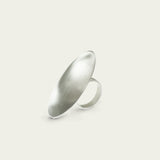 Mule – matte silver ring