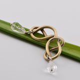 Ravel Crystal - pendientes colgantes de bronce