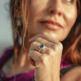 Divina - Anillo de plata con topacio natural