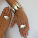 Mule – matte silver ring