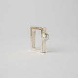 Anillo Minimal Cuadrado Perla