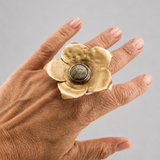 Anillo Garden Flor Turquesa