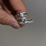 Anillo Minimal Azul Marino Mate