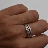 Anillo Minimal Blanco Mate