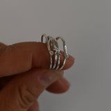 Anillo Minimal Blanco Pulido