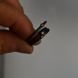 Anillo Minimal Negro Multicolor Mate