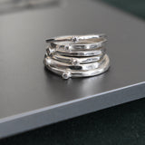 Anillo Minimal Blanco Pulido