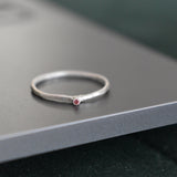 Anillo Minimal Rosado Mate