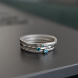 Anillo Minimal Menta Mate