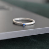 Anillo Minimal Azul Marino Mate