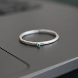 Anillo Minimal Azul Marino Mate