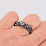 Betula – oxidized silver ring