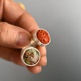Anillo Mare More Duo Coral y Turquesa