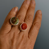 Anillo Mare More Duo Coral y Turquesa