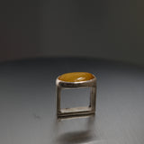 Anillo Minimal Ambar Amarillo