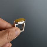 Anillo Minimal Ambar Amarillo