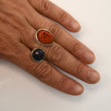 Anillo Mare More Duo Coral y Perla